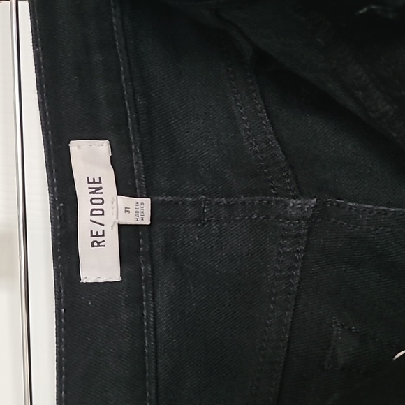 Re/Done High Waist Straight Leg Black Jeans - Picture 2 of 4